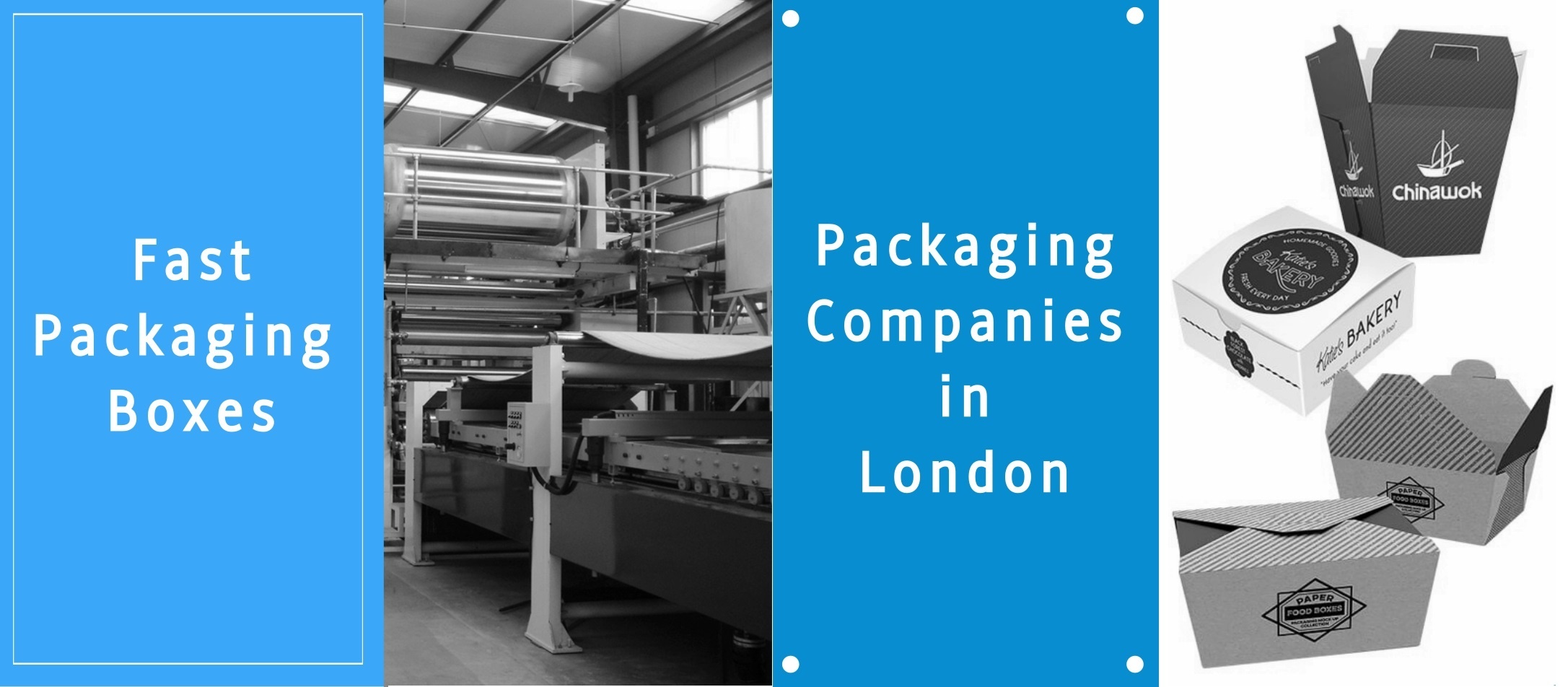 Image shows Packaging companies in London production machine and press.