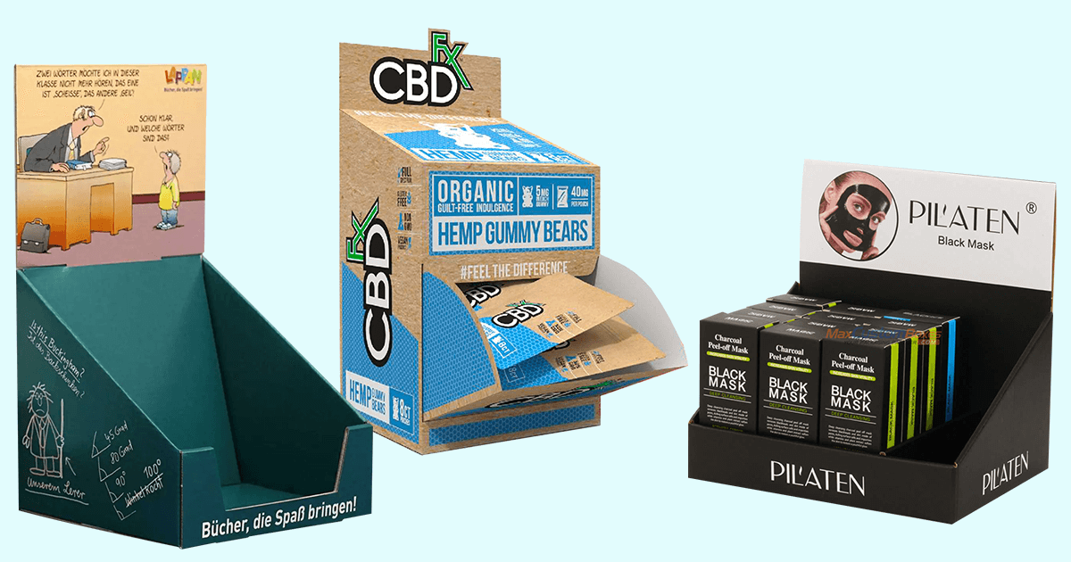 Enhance Your Brand with Custom Cardboard CBD Display Counter Packaging Boxes